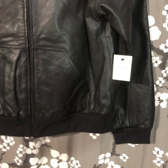 JUICY COUTURE Genuine Leather Bomber Jacket Coat - Picture 4 of 5
